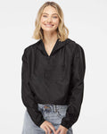 Independent Trading Co. - Women's Lightweight Quarter-Zip Pullover Crop Windbreaker - EXP64CRP