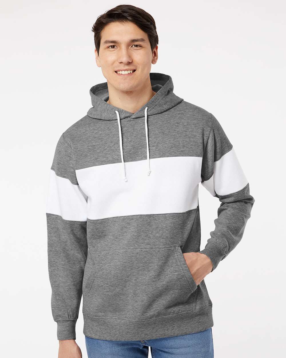 MV Sport - Classic Fleece Colorblocked Hooded Sweatshirt - 22709