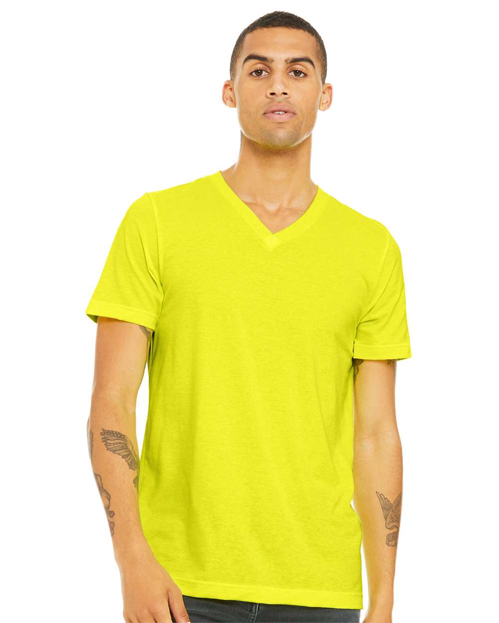 BELLA + CANVAS - Heather CVC V-Neck Tee - 3005CVC - XS - 3XL