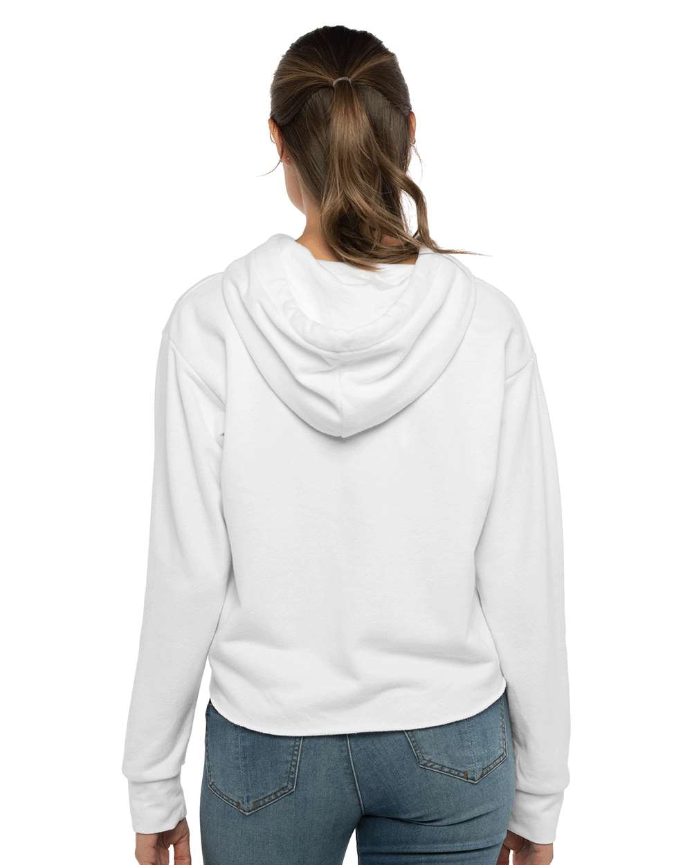 Next Level - Women's Laguna Sueded Raw Edge Crop Hoodie - 9384