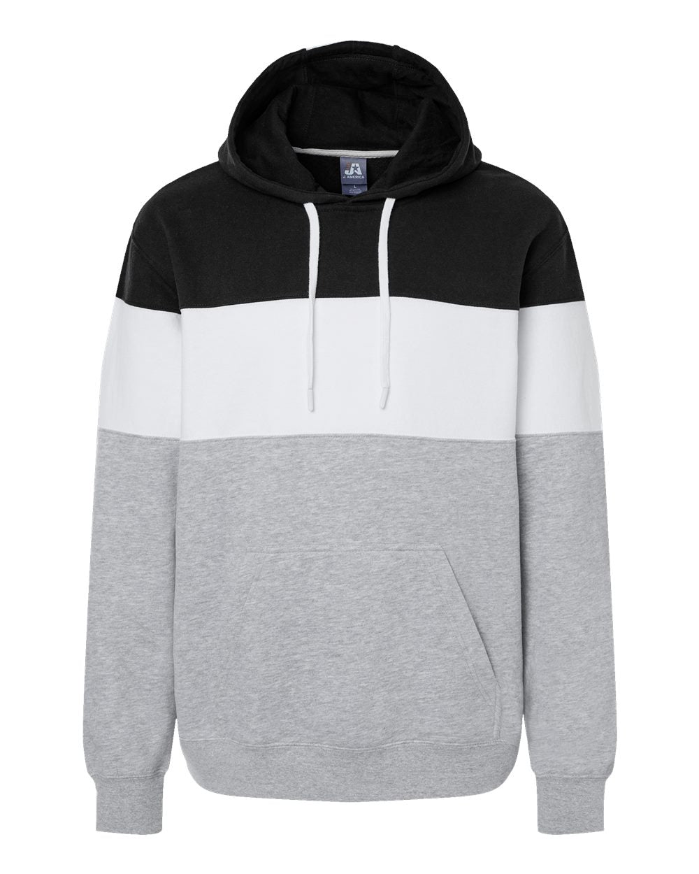 J. America - Varsity Fleece Colorblocked Hooded Sweatshirt - 8644