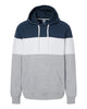 J. America - Varsity Fleece Colorblocked Hooded Sweatshirt - 8644