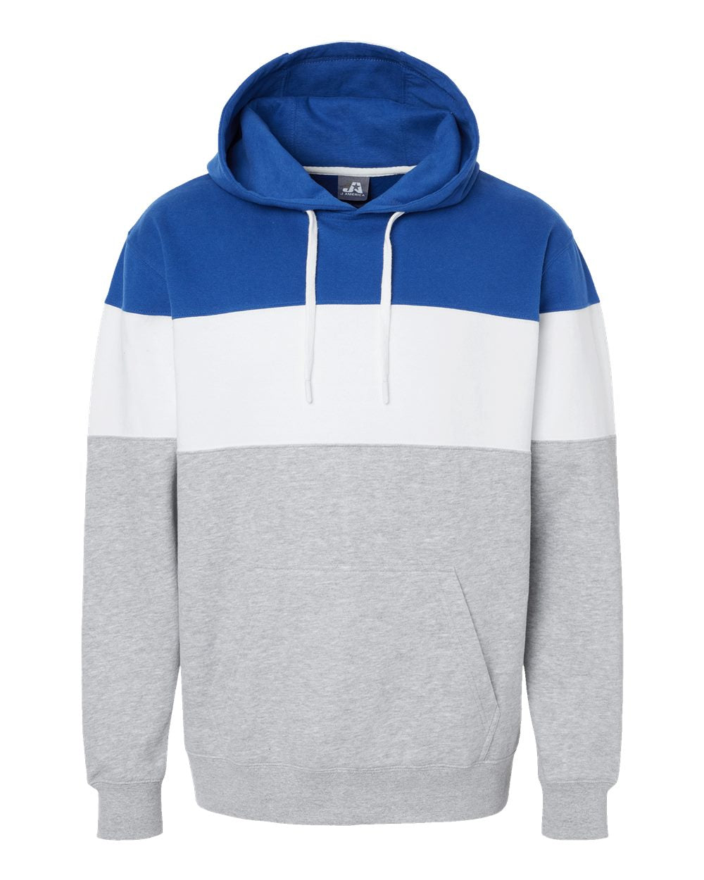 J. America - Varsity Fleece Colorblocked Hooded Sweatshirt - 8644