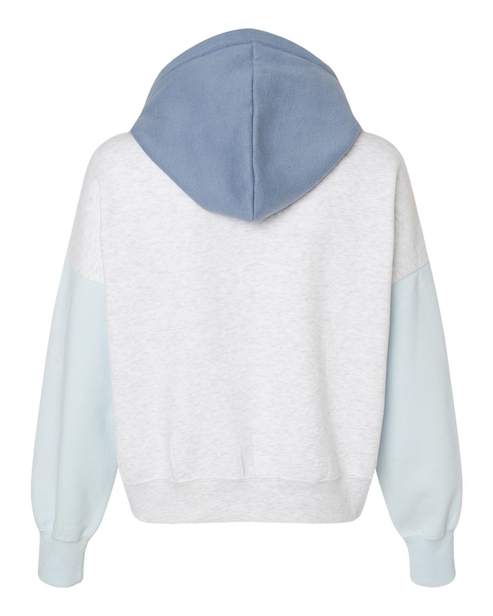 MV Sport - Women's Sueded Fleece Colorblocked Crop Hooded Sweatshirt - W23716