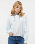 MV Sport - Women's Sueded Fleece Colorblocked Crop Hooded Sweatshirt - W23716