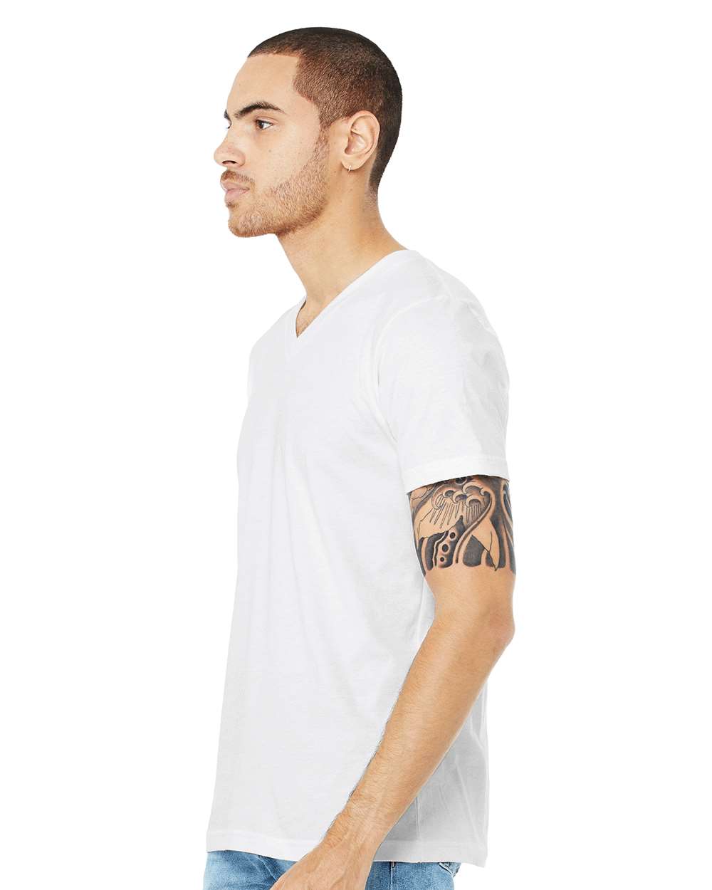 BELLA + CANVAS - Heather CVC V-Neck Tee - 3005CVC - XS - 3XL