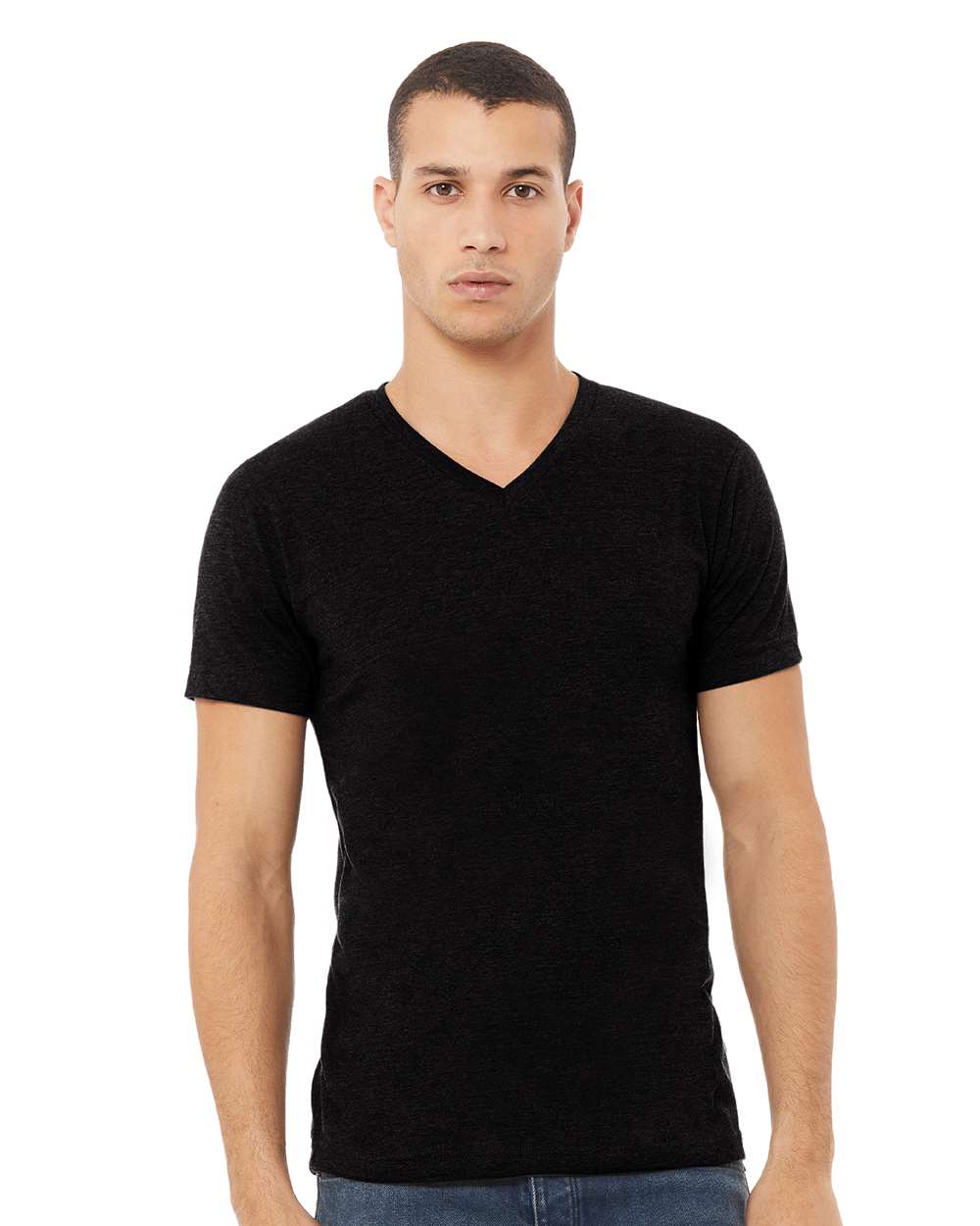BELLA + CANVAS - Heather CVC V-Neck Tee - 3005CVC - XS - 3XL