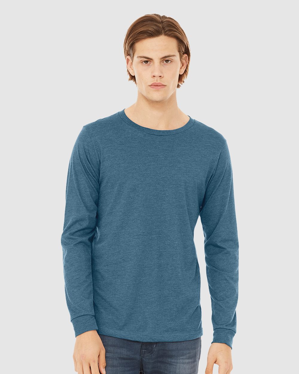 BELLA + CANVAS - Heather CVC Long Sleeve Tee - 3501CVC - XS - 4XL