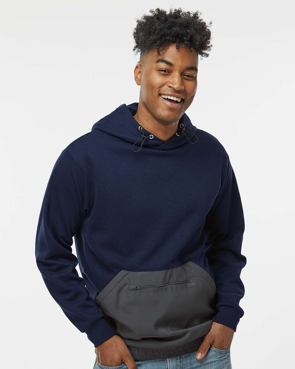 MV Sport - Mixed Media Hooded Sweatshirt - 23112