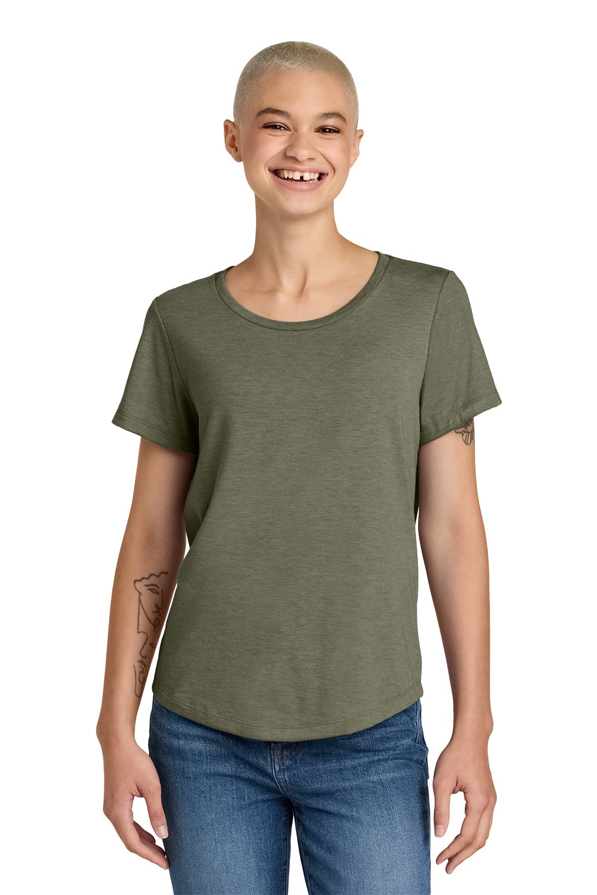 AL2015 Allmade® Women’s Relaxed Tri-Blend Scoop Neck Tee