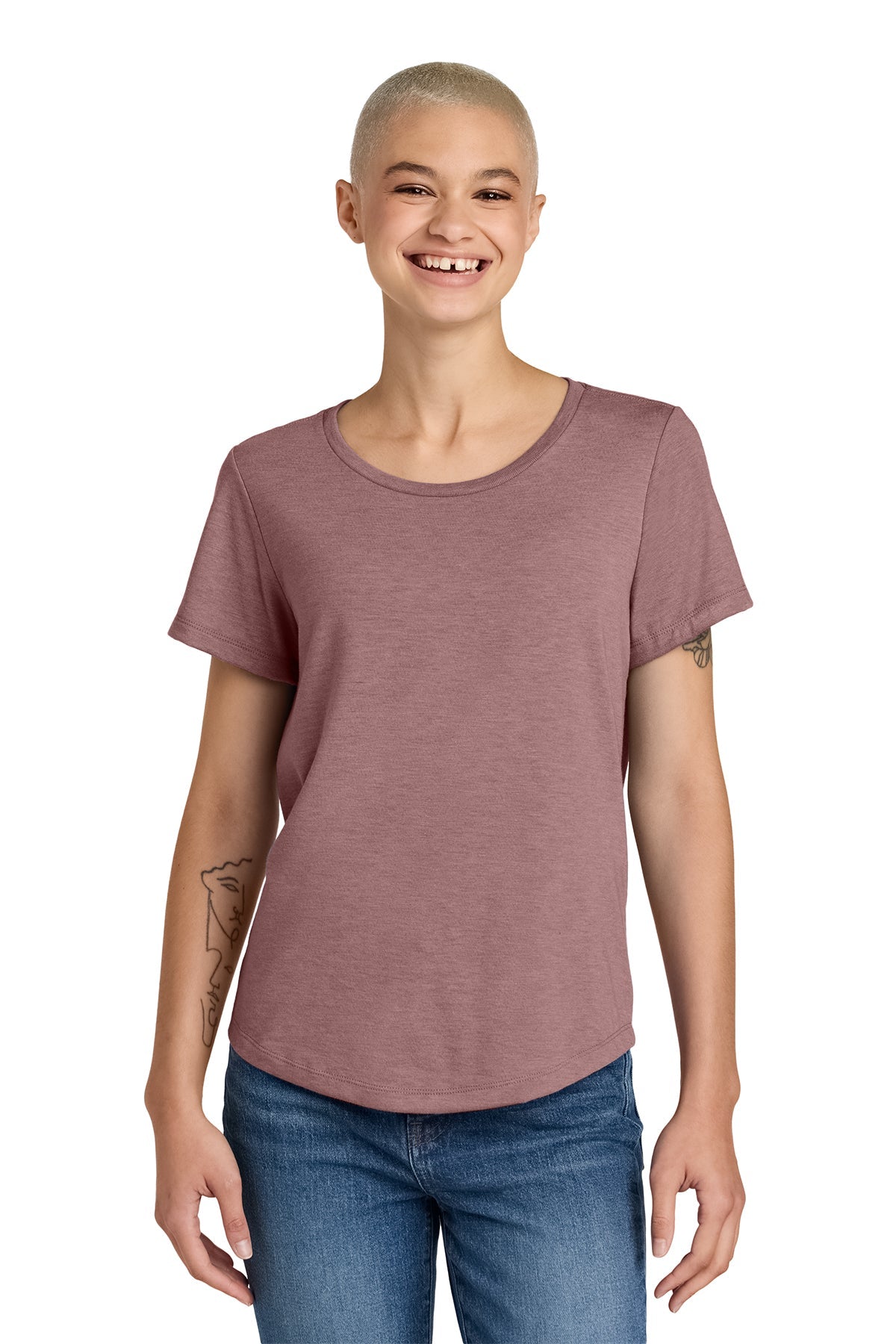AL2015 Allmade® Women’s Relaxed Tri-Blend Scoop Neck Tee