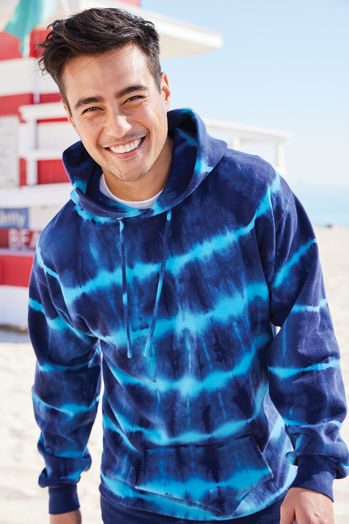 PC143 Port & Company ®Allover Stripe Tie-Dye Fleece