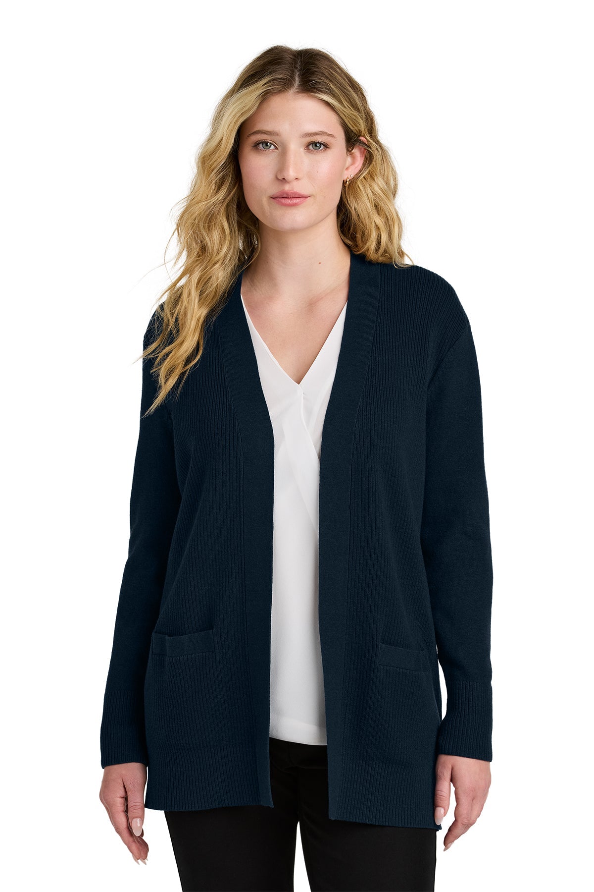 LSW2890 Port Authority® Women’s Easy Care Open-Front Cardigan Sweater