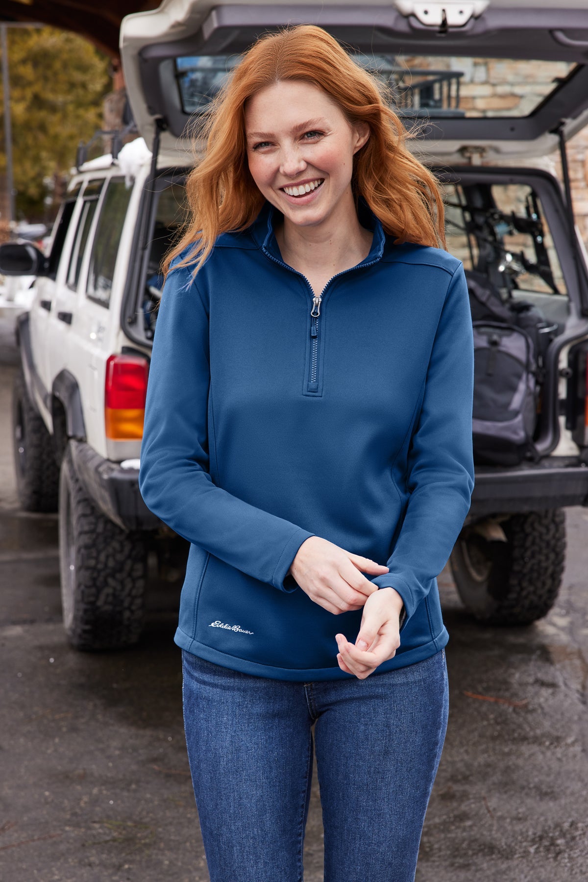 EB2370 Eddie Bauer® Women’s Smooth Mid Layer Fleece 1/2-Zip