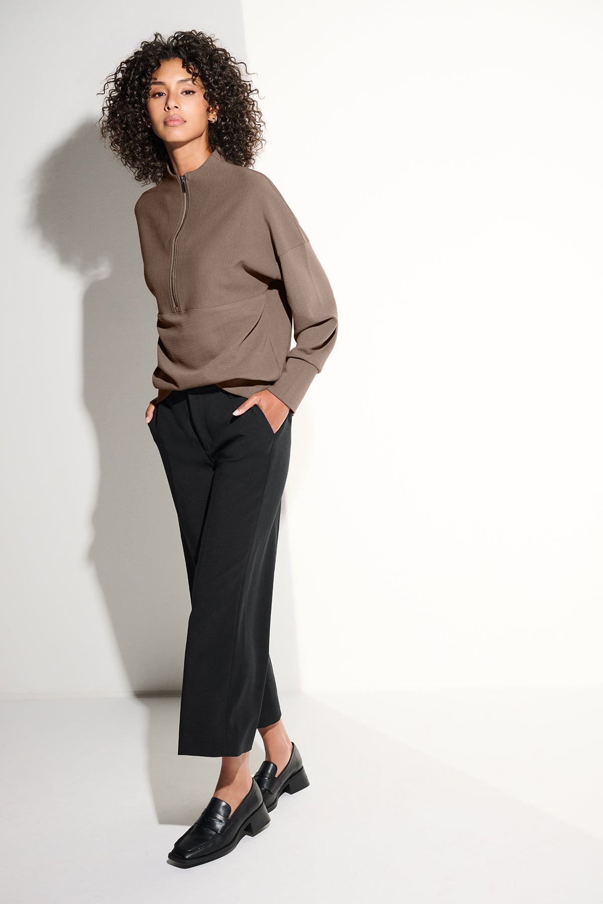 MM3041 Mercer+Mettle® Women’s Linear Texture 1/4-Zip