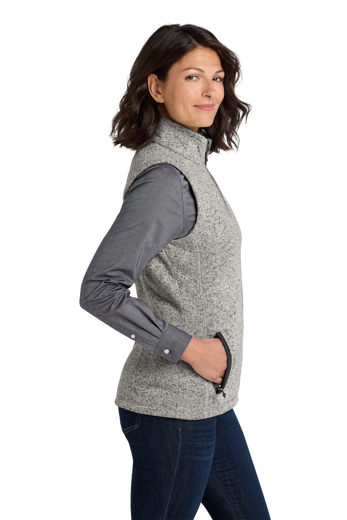 L236 Port Authority ® Women's Sweater Fleece Vest