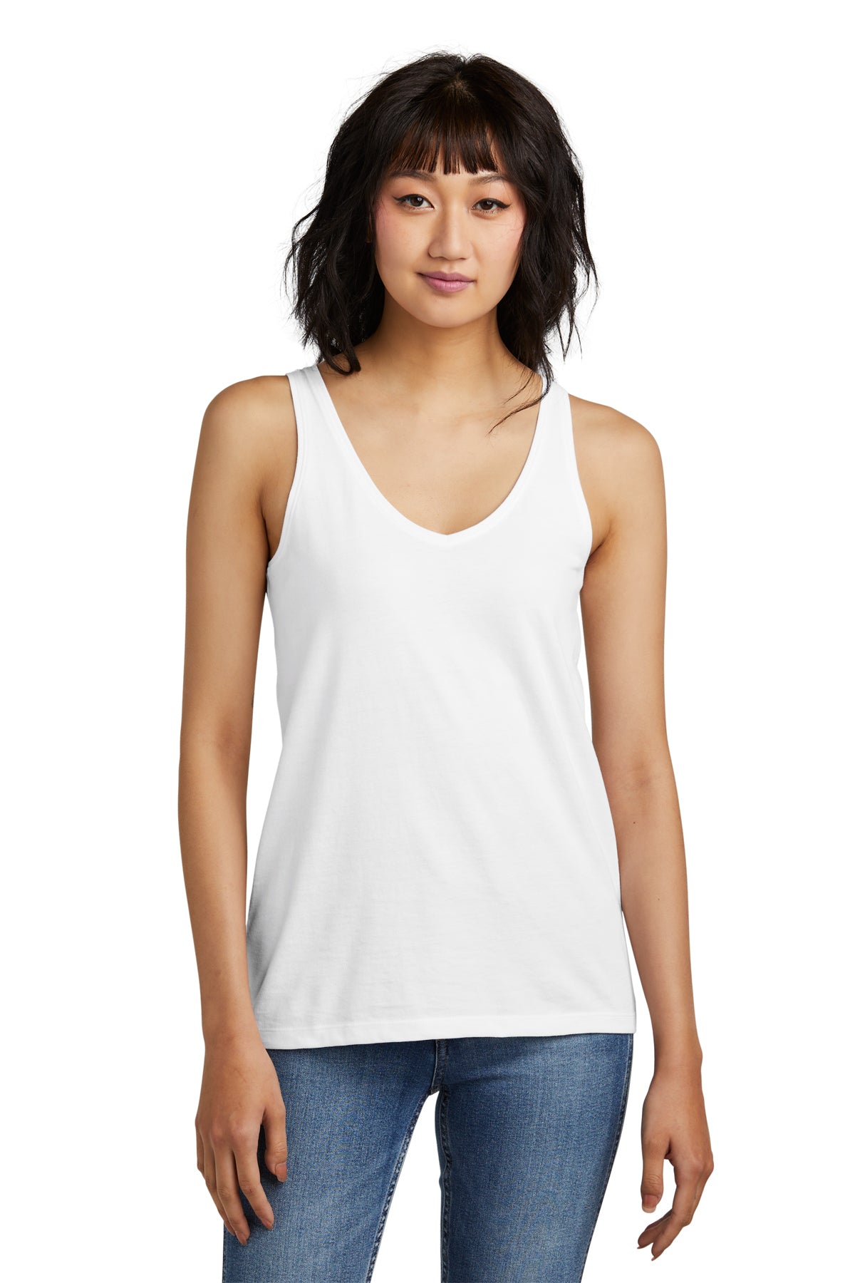 DT154 District® Women’s Perfect Blend® CVC V-Neck Tank