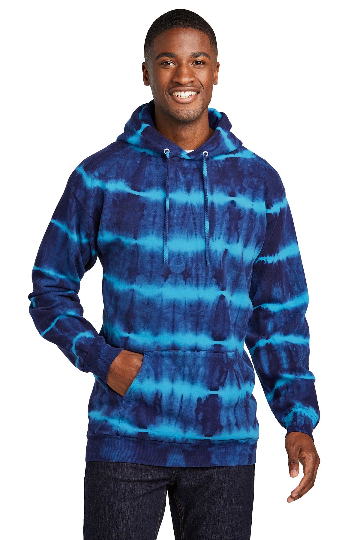PC143 Port & Company ®Allover Stripe Tie-Dye Fleece