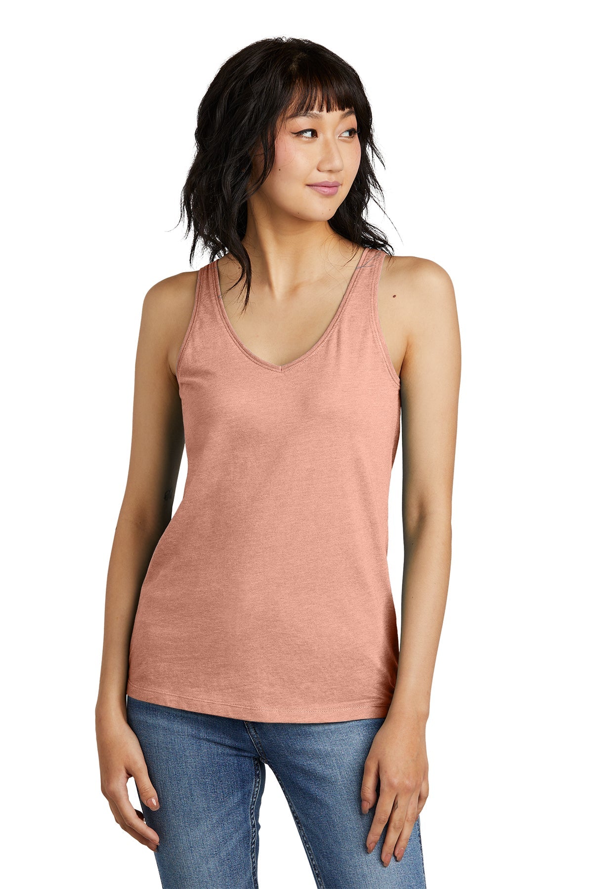 DT154 District® Women’s Perfect Blend® CVC V-Neck Tank