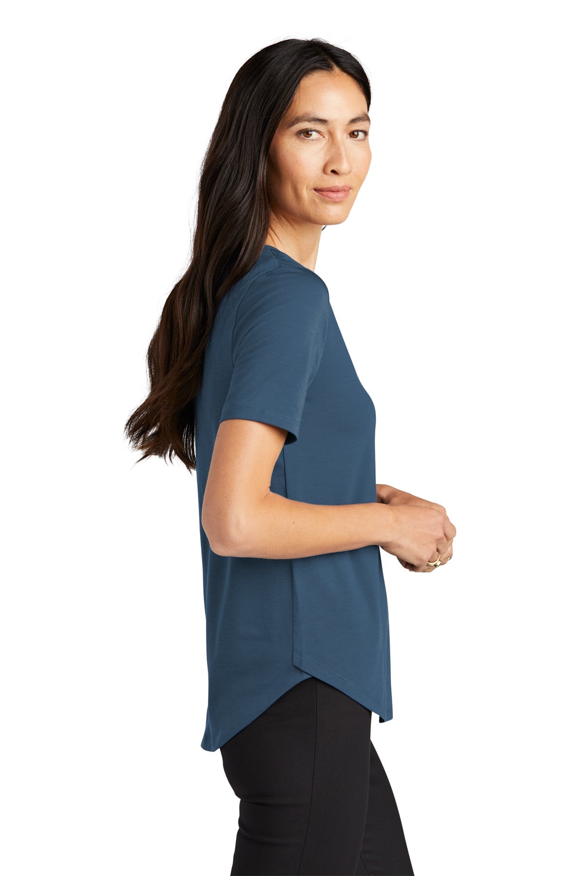 MM1017 Mercer+Mettle® Women’s Stretch Jersey Relaxed Scoop