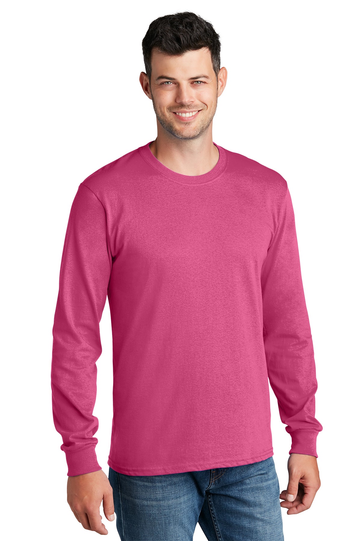 PC54LS Port & Company® Long Sleeve Core Cotton Tee. S-4XL