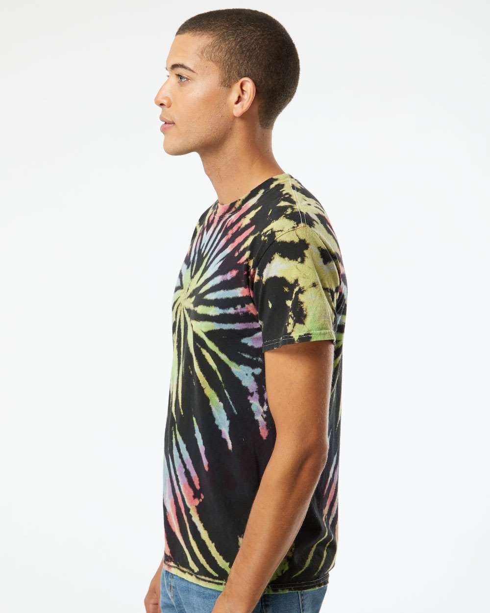 Dyenomite - Multi-Color Spiral Tie-Dyed T-Shirt - 200MS. S-3XL