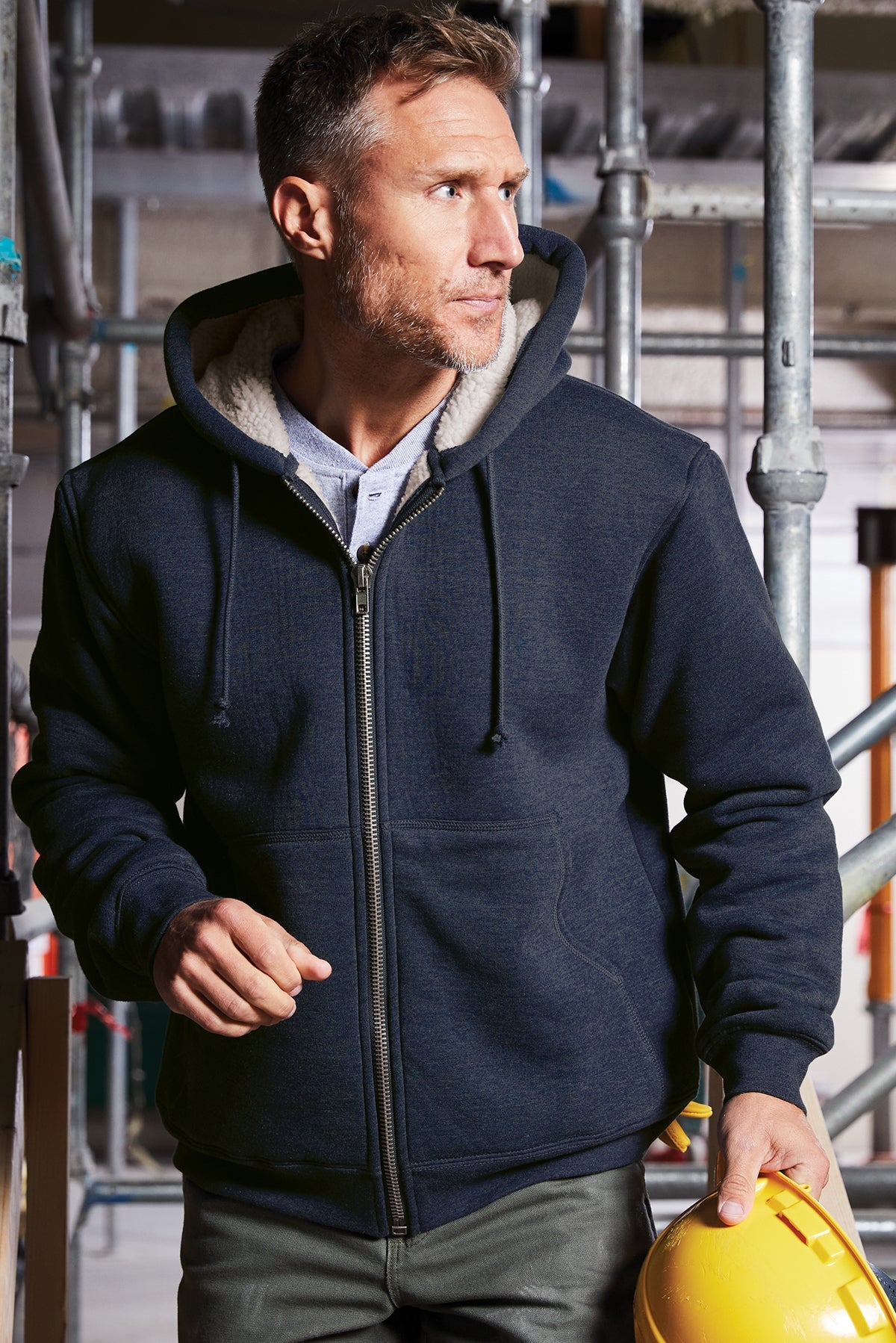 CS625 CornerStone® Heavyweight Sherpa-Lined Hooded Fleece Jacket