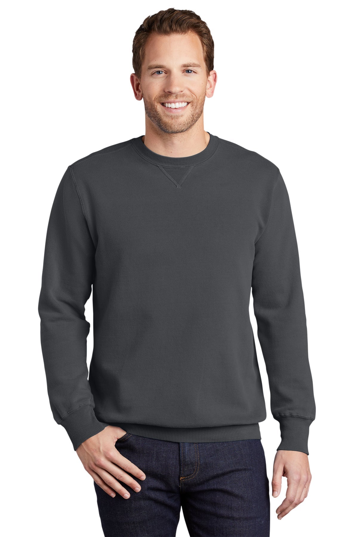 PC098 Port & Company® Beach Wash® Garment-Dyed Crewneck Sweatshirt - S-4XL