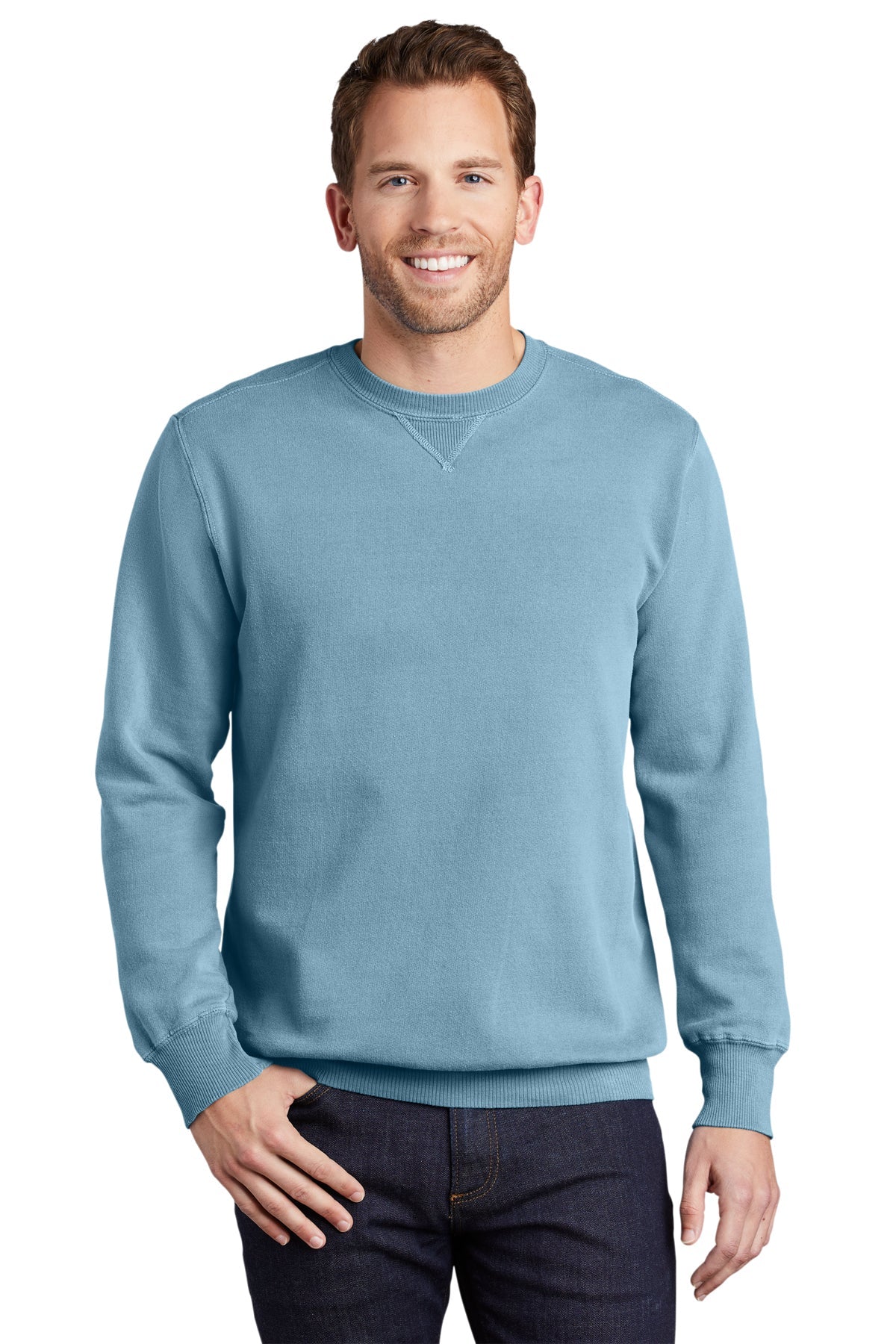 PC098 Port & Company® Beach Wash® Garment-Dyed Crewneck Sweatshirt - S-4XL