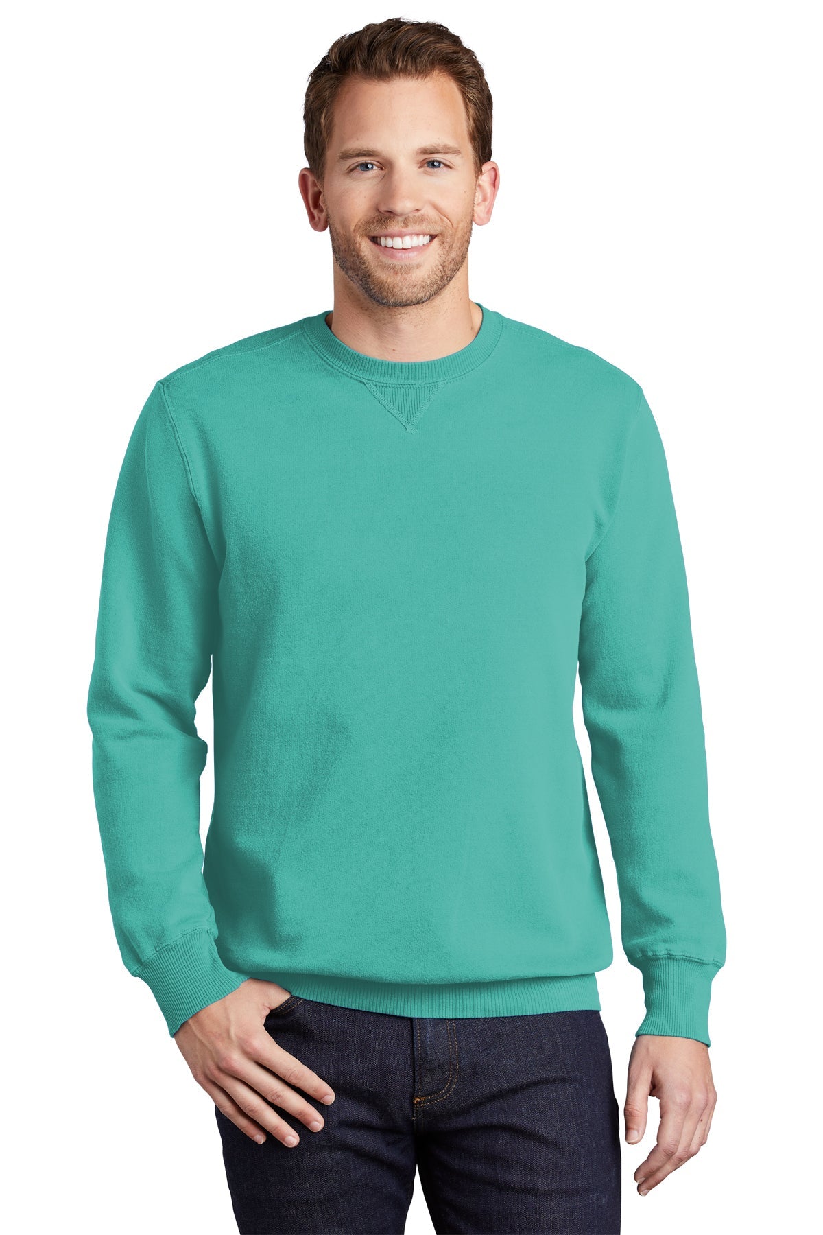 PC098 Port & Company® Beach Wash® Garment-Dyed Crewneck Sweatshirt - S-4XL