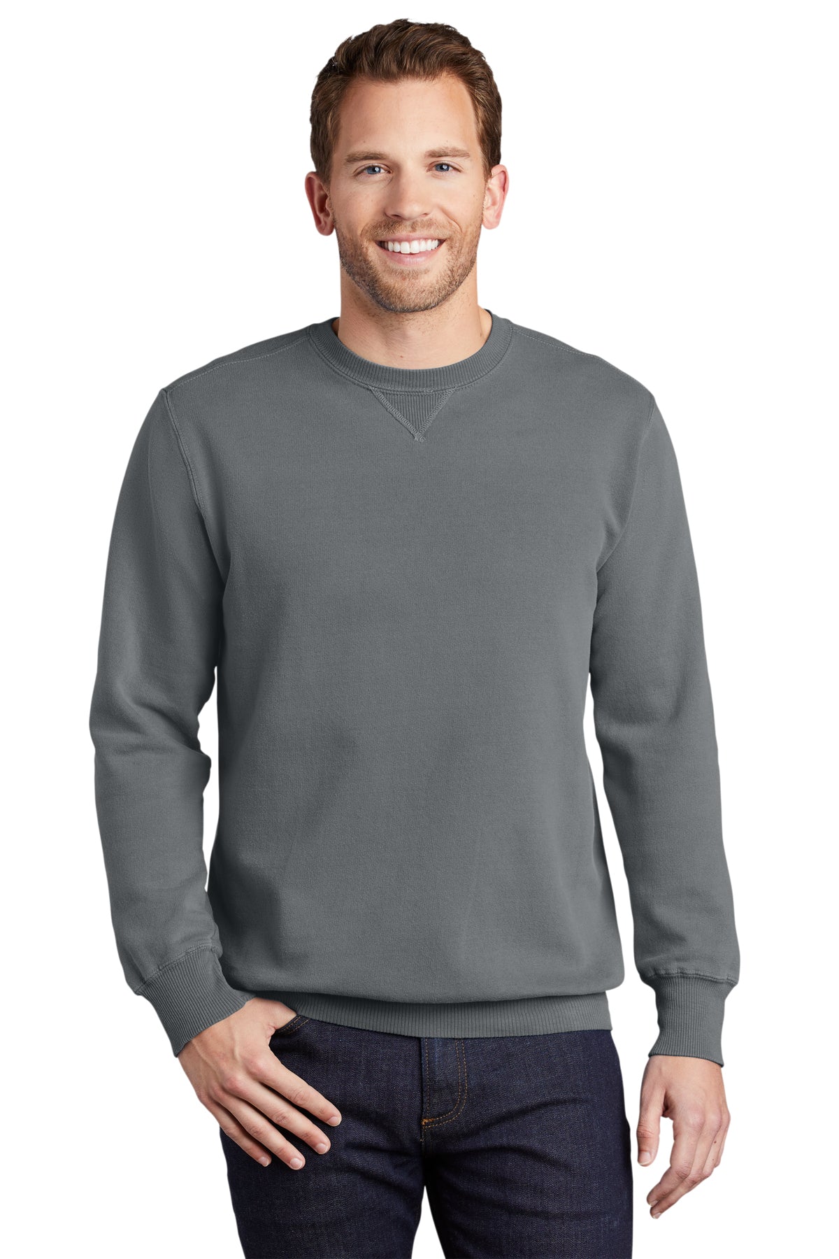 PC098 Port & Company® Beach Wash® Garment-Dyed Crewneck Sweatshirt - S-4XL