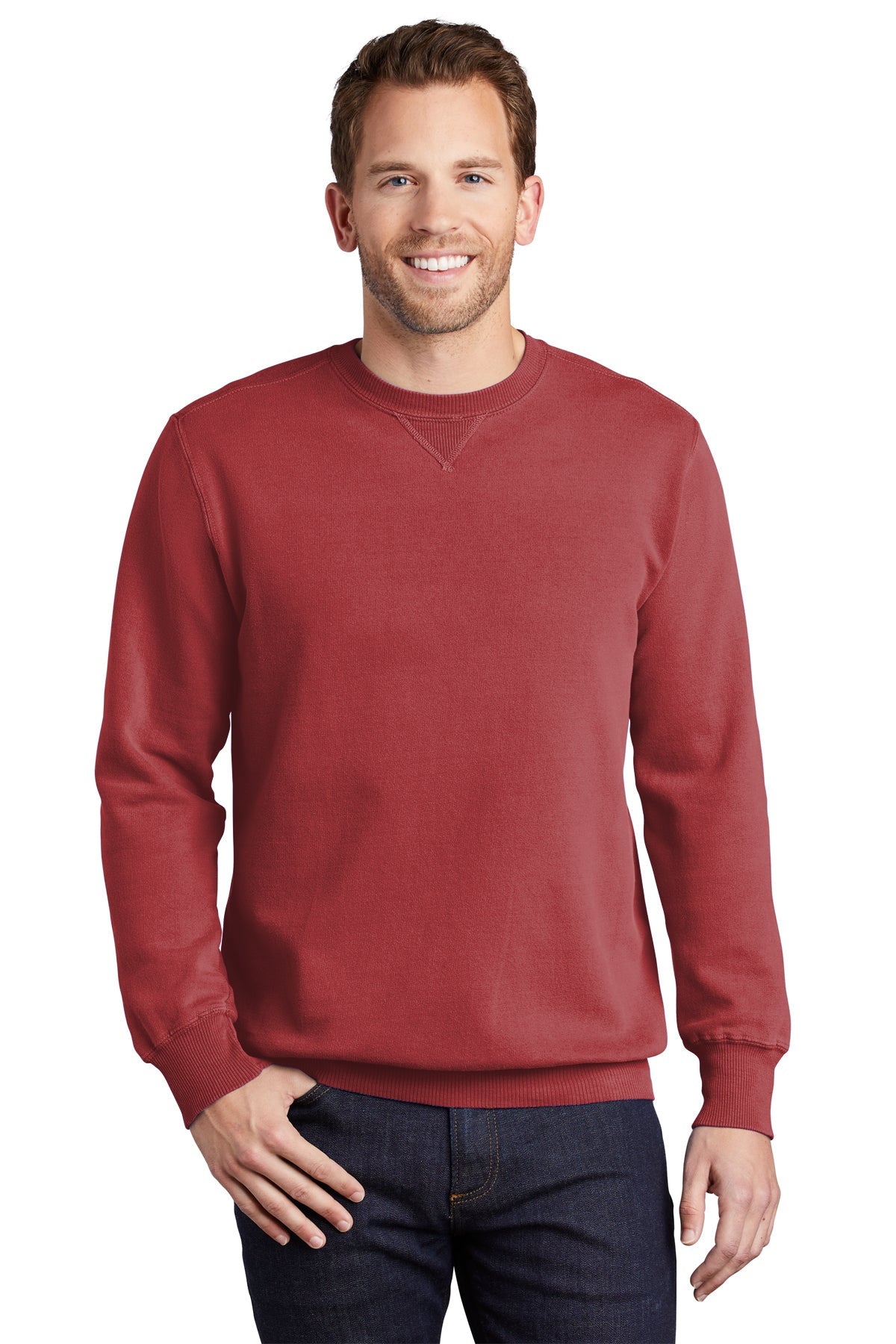 PC098 Port & Company® Beach Wash® Garment-Dyed Crewneck Sweatshirt - S-4XL