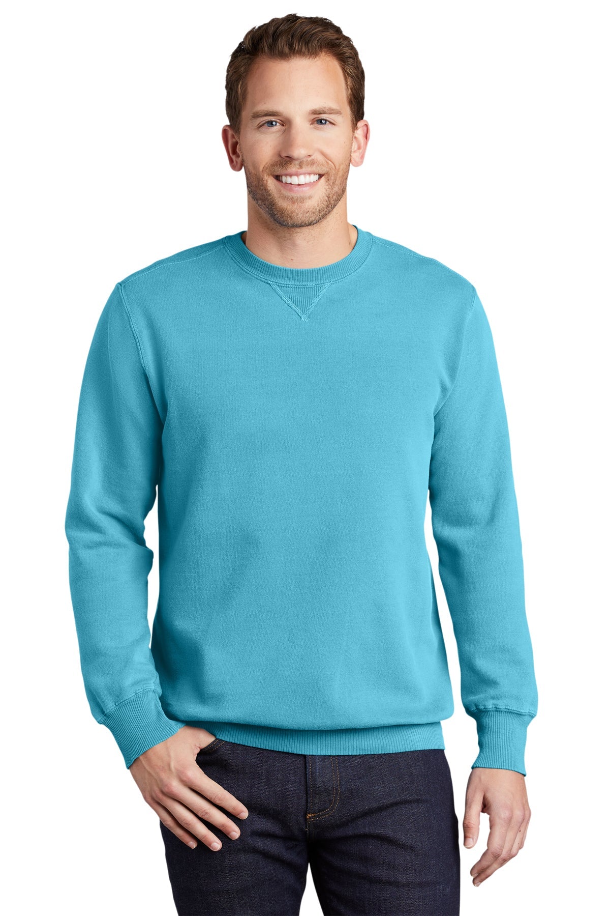 PC098 Port & Company® Beach Wash® Garment-Dyed Crewneck Sweatshirt - S-4XL