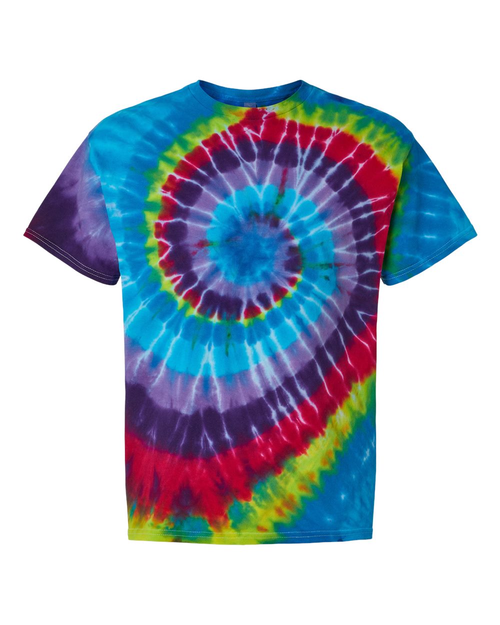 Dyenomite - Multi-Color Spiral Tie-Dyed T-Shirt - 200MS. S-3XL