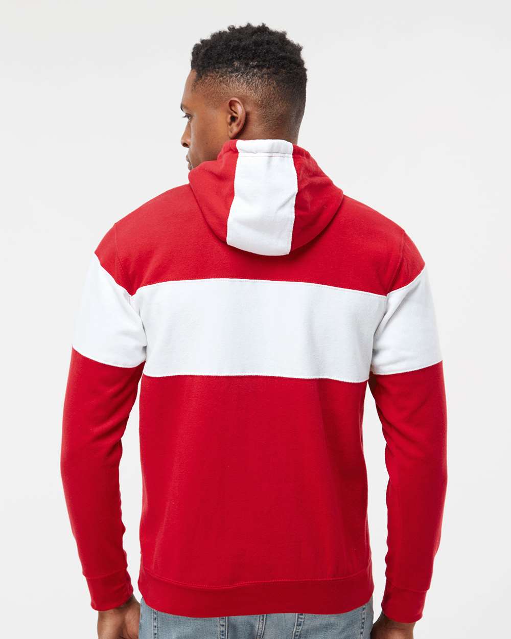 J. America - Varsity Fleece Colorblocked Hooded Sweatshirt - 8644