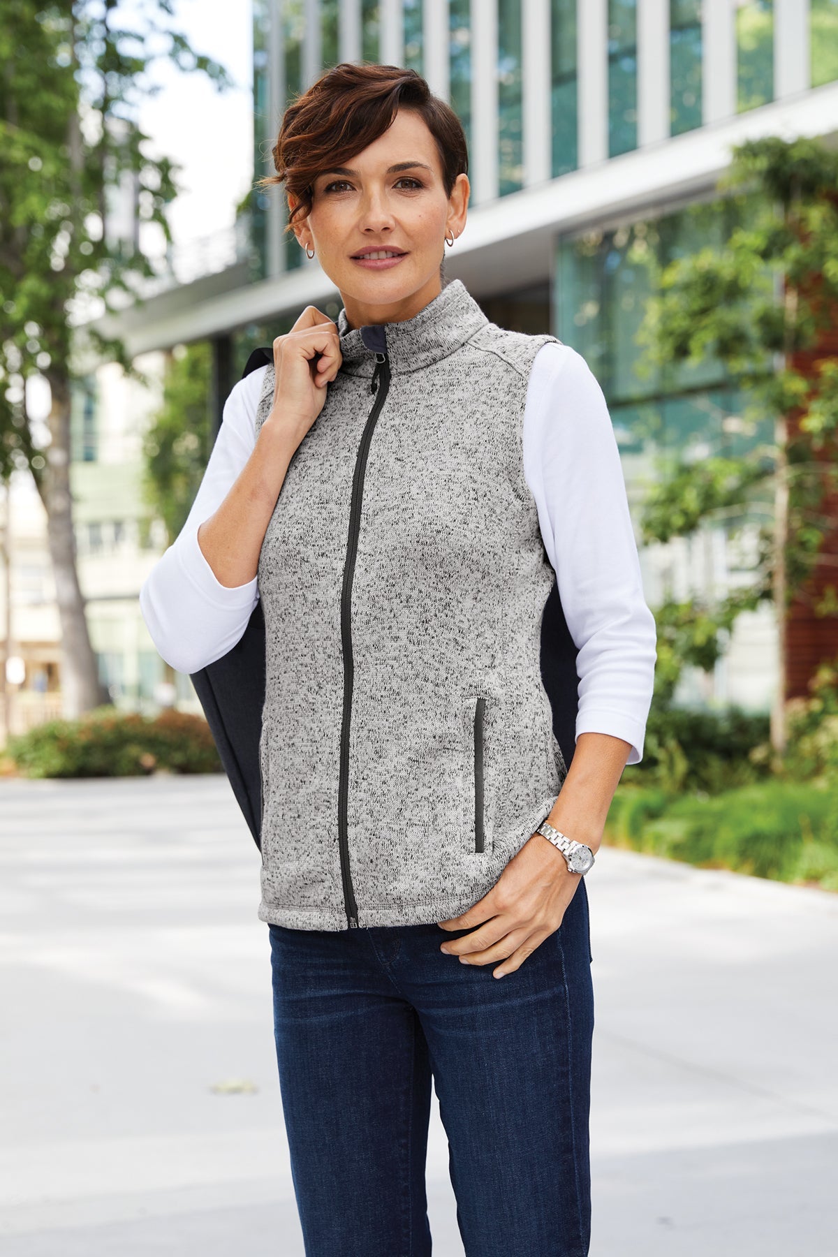 L236 Port Authority ® Women's Sweater Fleece Vest