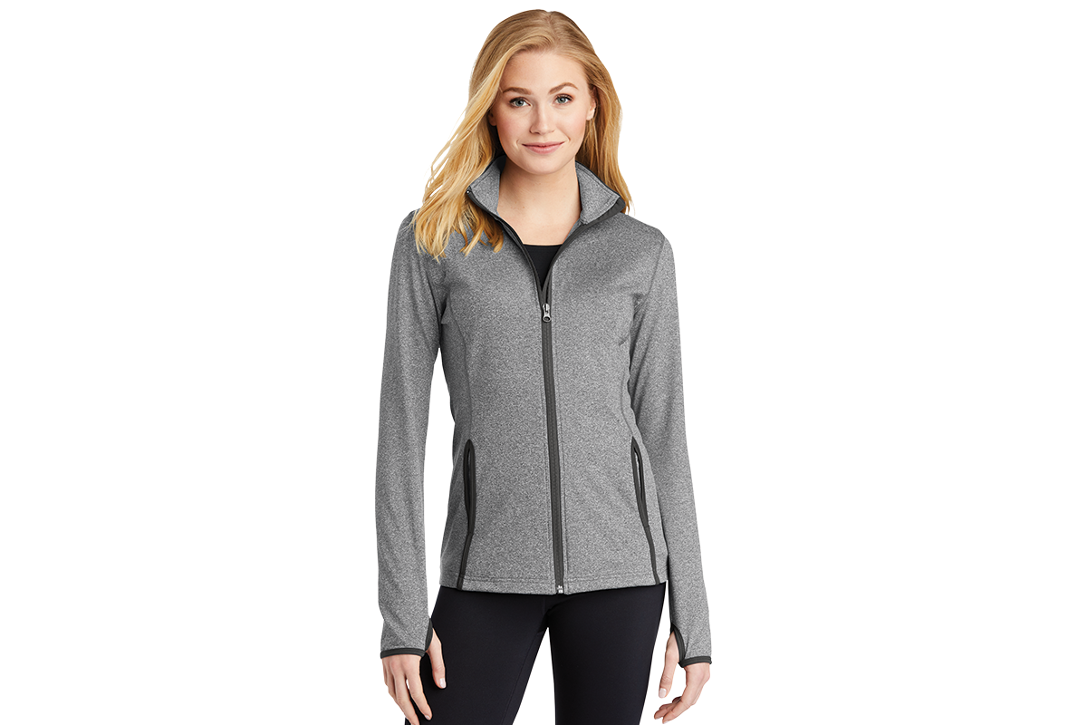 LST853 Sport-Tek® Ladies Sport-Wick® Stretch Contrast Full-Zip Jacket