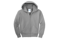 PC90YZH Port & Company® Youth Core Fleece Full-Zip Hooded Sweatshirt. XS-XL