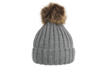 Premium Cable Knit Pom Beanie - FUR3