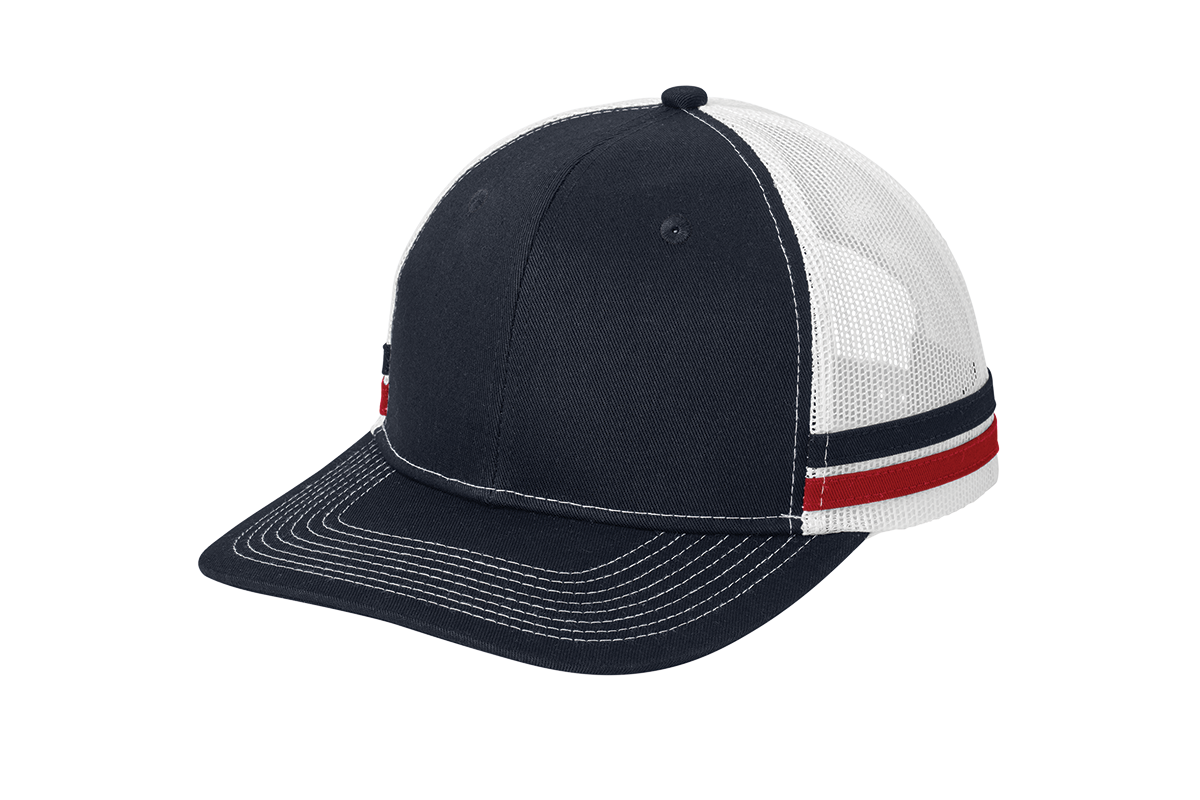 C113 Port Authority ® Two-Stripe Snapback Trucker Cap