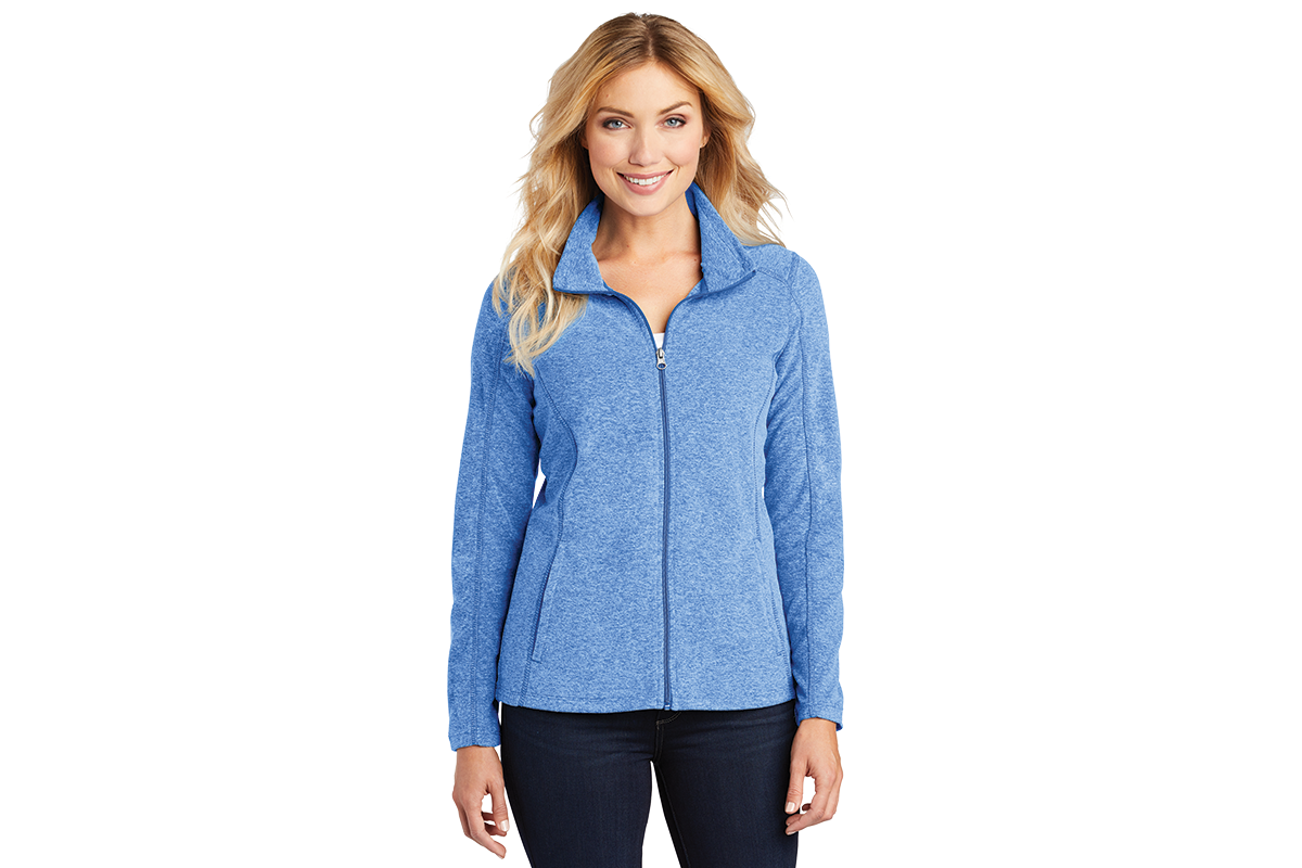 L235 Port Authority® Ladies Heather Microfleece Full-Zip Jacket