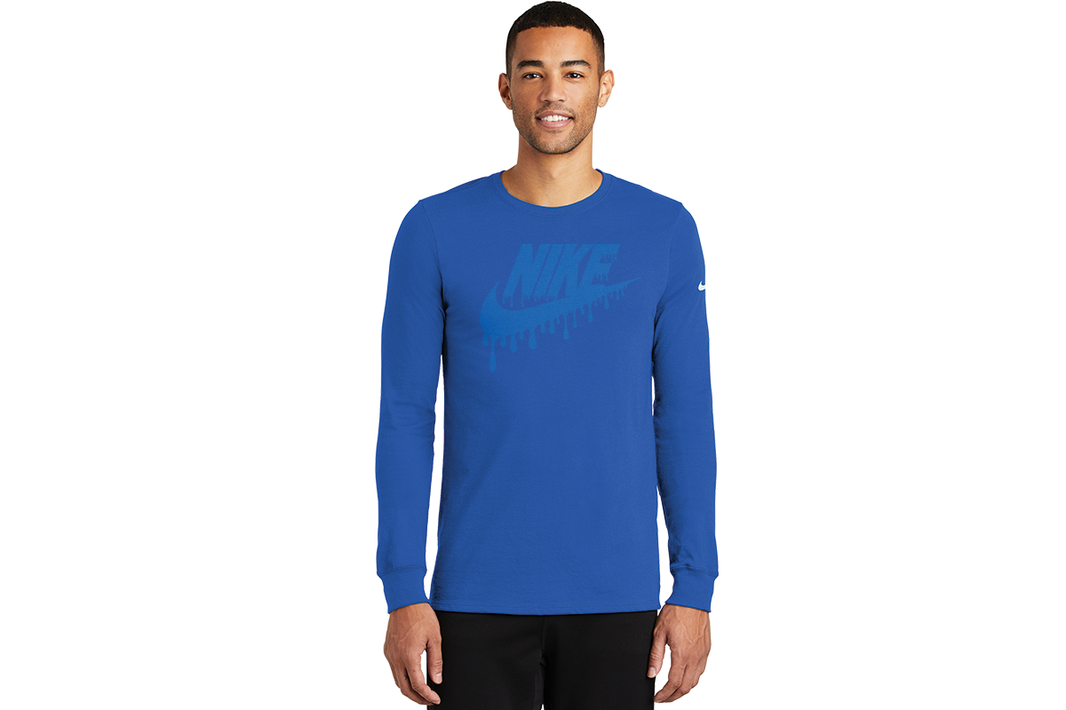 NKBQ5230 Nike Dri-FIT Cotton/Poly Long Sleeve Tee