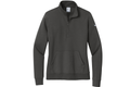 NKDX6720 Nike Ladies Club Fleece Sleeve Swoosh 1/2-Zip