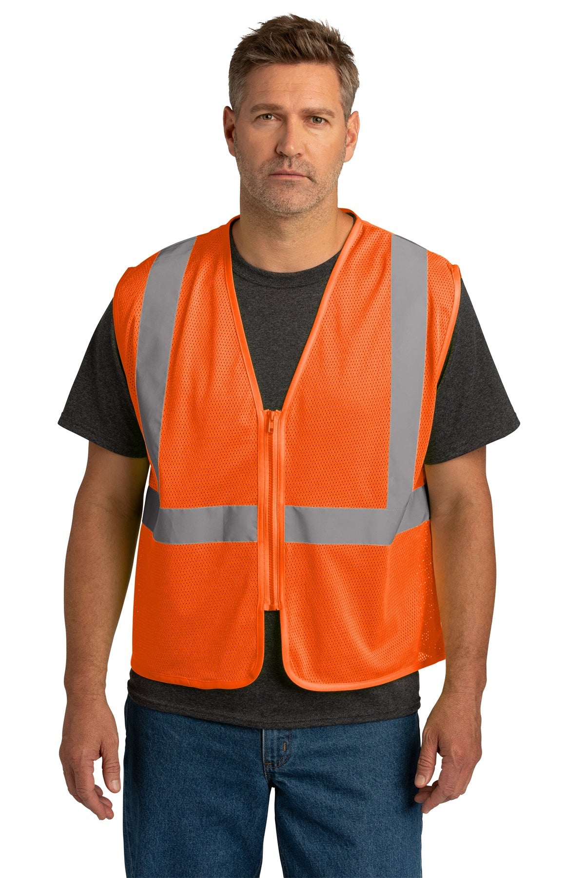 CSV101 CornerStone® ANSI 107 Class 2 Economy Mesh Zippered Vest