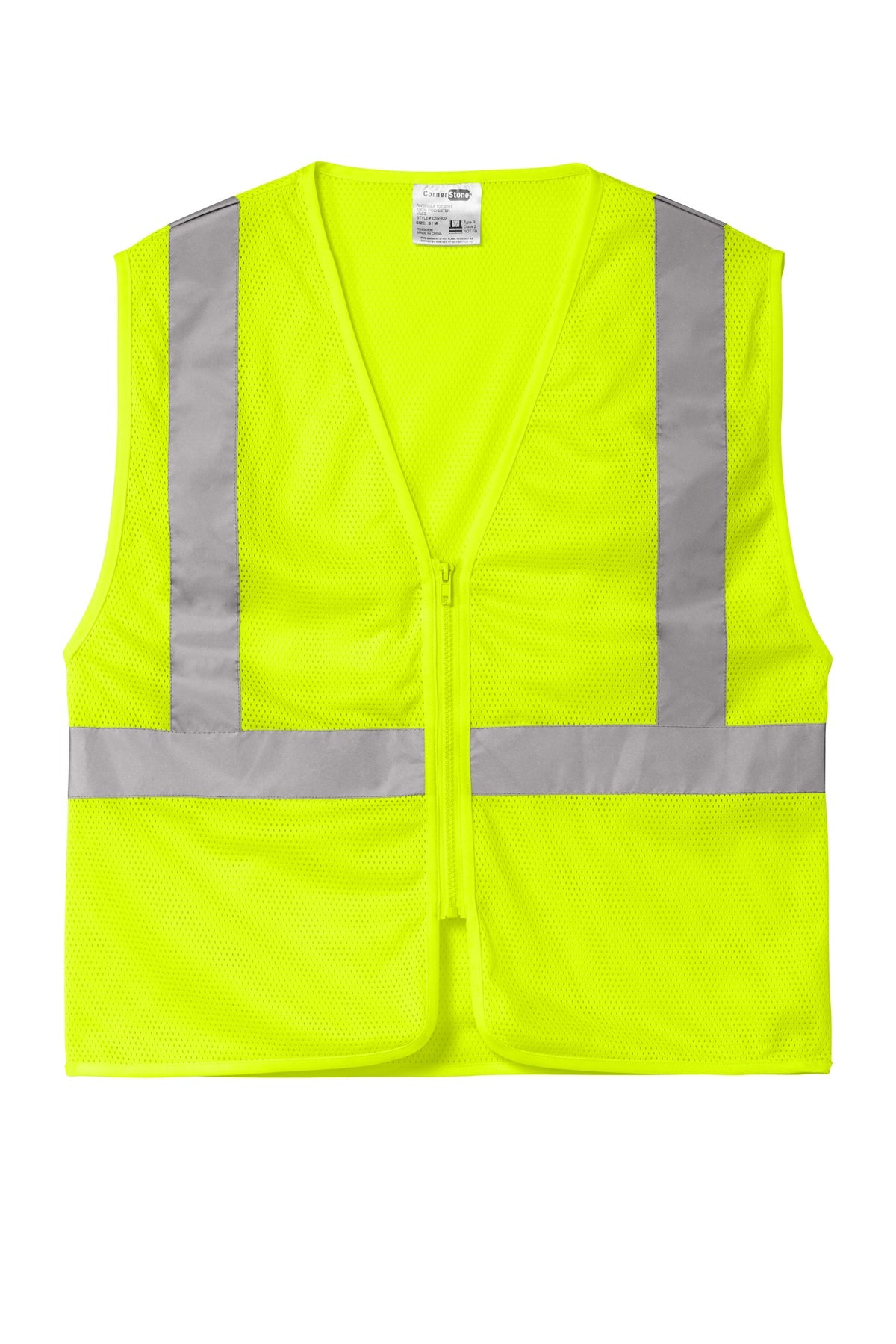 CSV101 CornerStone® ANSI 107 Class 2 Economy Mesh Zippered Vest