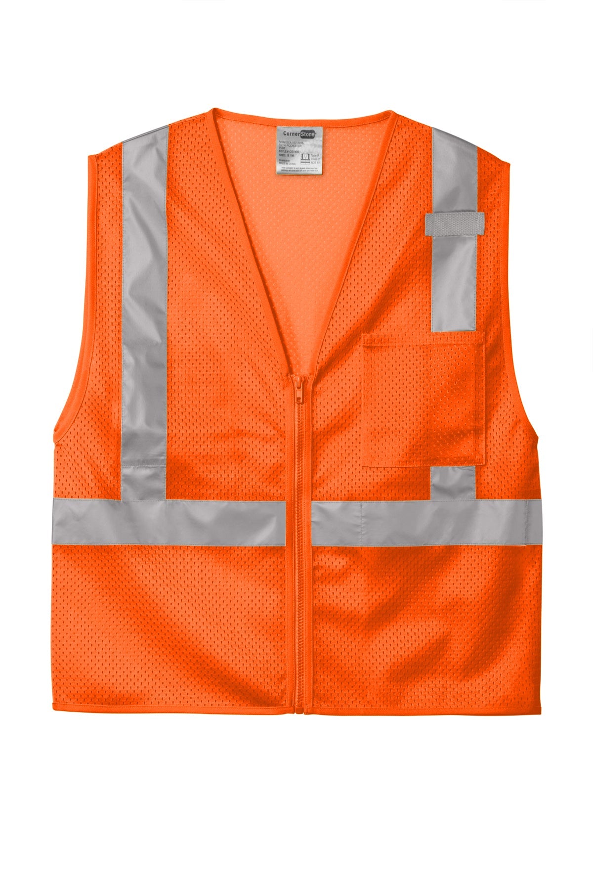 CSV102 CornerStone® ANSI 107 Class 2 Mesh Zippered Vest