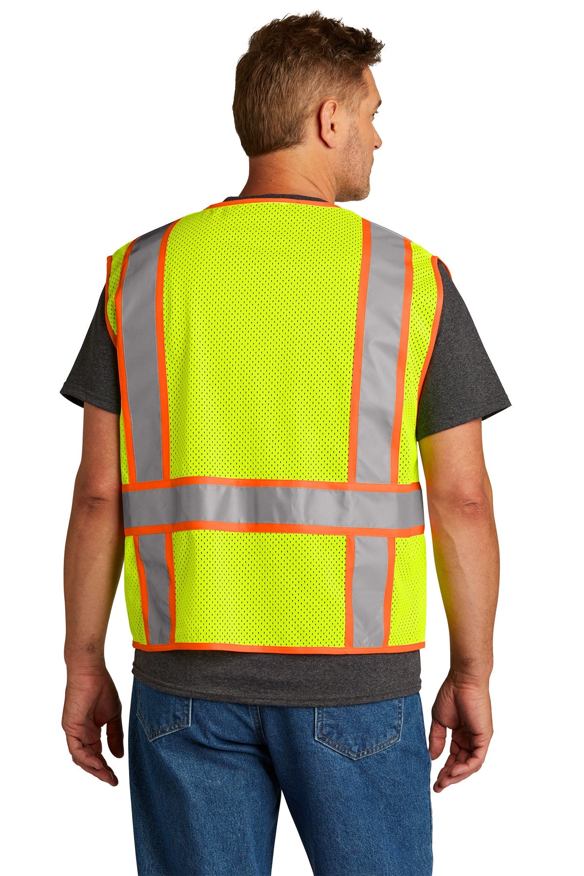 CSV103 CornerStone® ANSI 107 Class 2 Mesh Zippered Two-Tone Vest