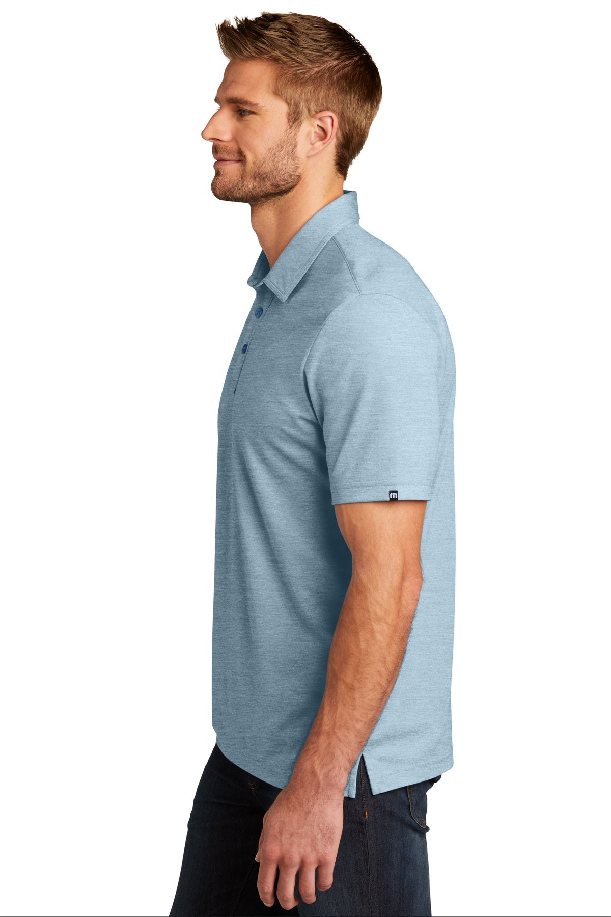 TM1MU412 TravisMathew Oceanside Heather Polo