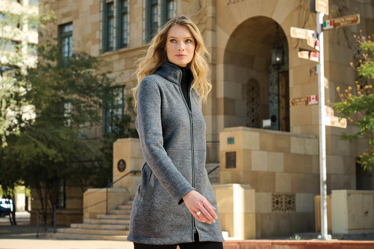 L425 Port Authority® Ladies Arc Sweater Fleece Long Jacket