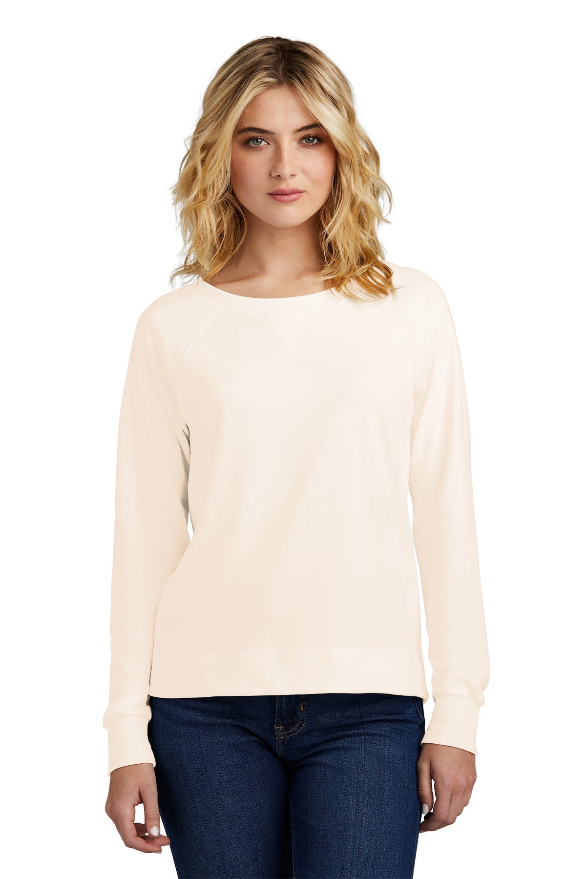 DT672 District® Women’s Featherweight French Terry™ Long Sleeve Crewneck
